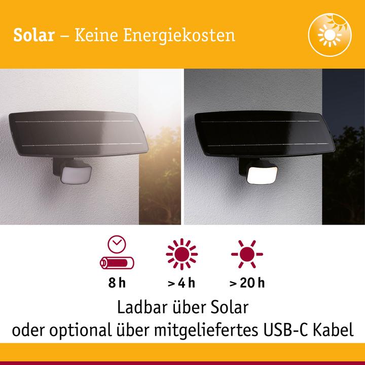 Image du produit Paulmann Solar Wandfluter Flotas (700 lm, IP65)
