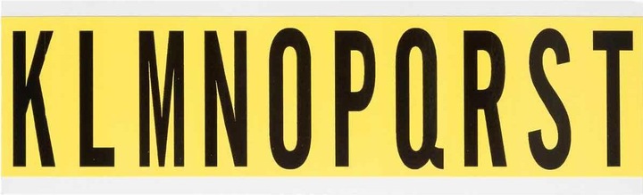 Image du produit Brady 3440 K-T, B-499, combinaison de lettres, tissu nylon, lettre K-T, noir sur jaune, 22 x 57mm, S