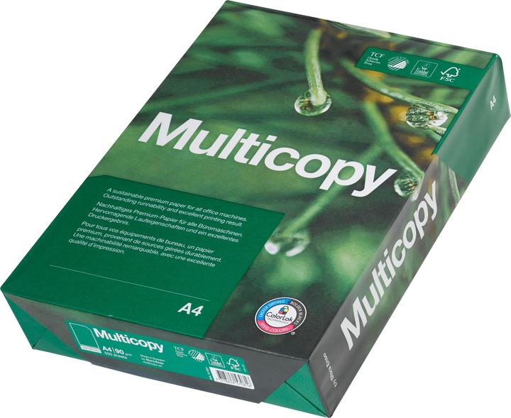 Produktbild Multicopy Multifunktionspapier (90 g/m², 500 x, A4)