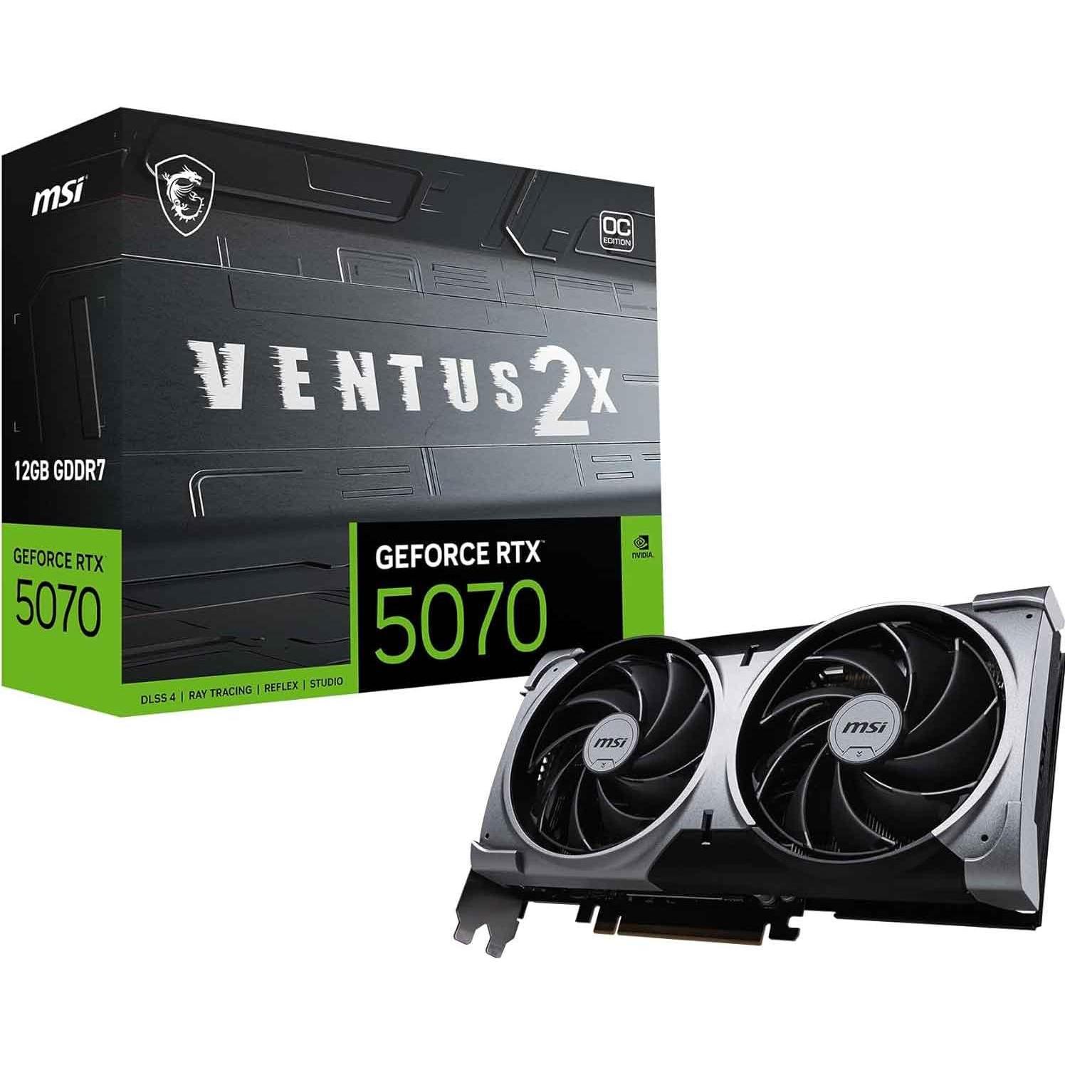 MSI GeForce RTX 5070 VENTUS 2X OC (12 GB, GDDR7), Videokaart