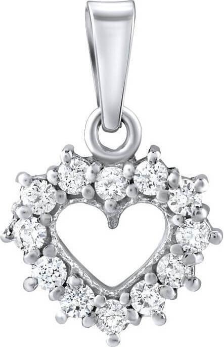 Produktbild Silvego Silver Heart Pendant with Swarovski Â® Zircons SILVEGOB11698s