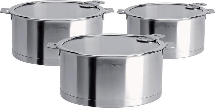 Image du produit Cristel Set de casseroles (18 cm, Ensemble de casseroles et de poêles de cuisson, Aluminium, Acier inoxydable)