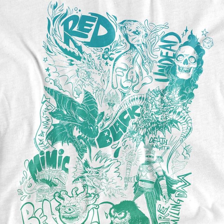 Immagine prodotto Dungeons & Dragons Maglietta Quaderno di Schizzi Uomo (4XL)