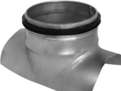 Actual product image Alnor påstik Ø100-Ø100 - galvaniseret