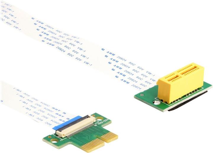 Produktbild Delock Riser Karte PCI Express x1 Stecker zu x1 Slot 90° gewinkelt mit FPC Kabel 30 cm