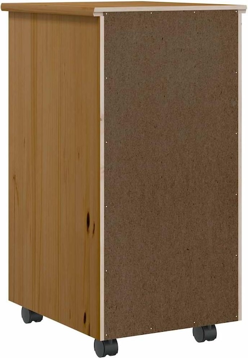 Actual product image VidaXL Rollschrank mit Schubladen MOSS Honigbraun Massivholz Kiefer