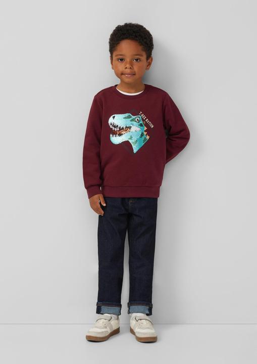 Produktbild s.Oliver Sweatshirt Sweatshirt mit Wendepailletten mit kuscheliger Innenseite (98)