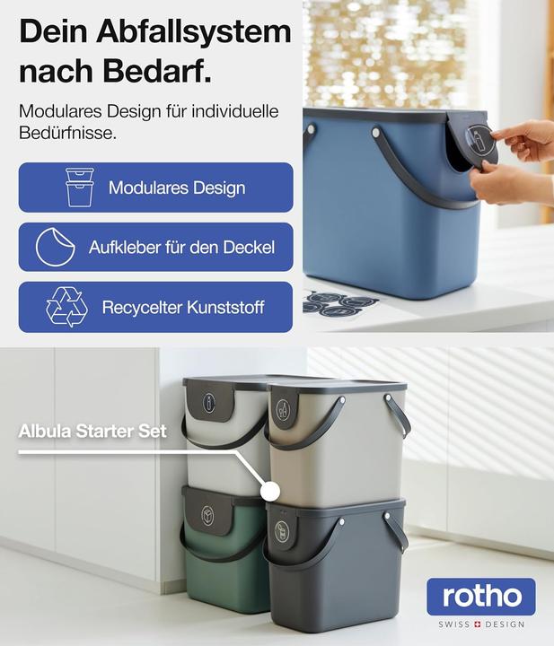 Produktbild Rotho Recycling-Müllsystem Albula (25 l)