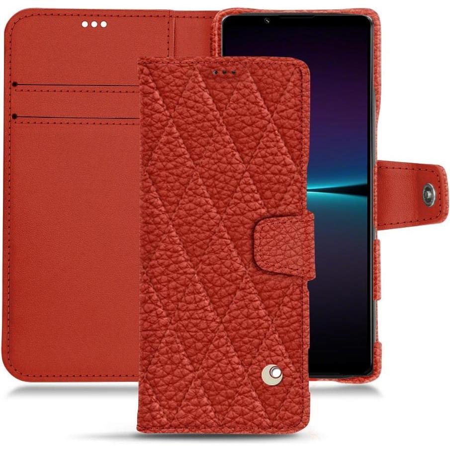 Thumbnail - Noreve Lederschutzhülle Wallet (Sony Xperia 1 IV), Smartphone Hülle, Orange