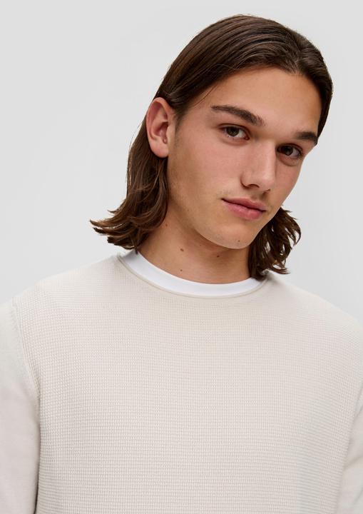 Produktbild s.Oliver Strickpullover Strickpullover mit Musterstruktur (XXL)