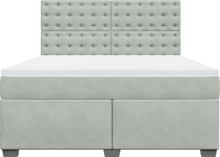 Produktbild vidaXL Bo x springbett mit Matratze 180 x 200 cm Samt (180 x 200 cm)