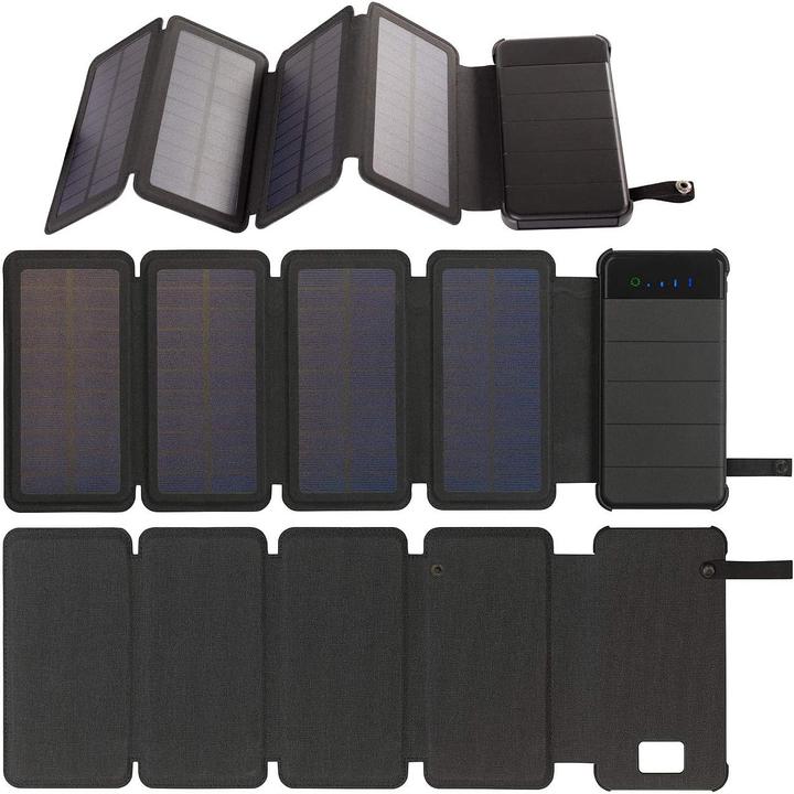 Actual product image Revolt Solar powerbank incl. foldable solar panel (8000 mAh, 10.50 W, 29.60 Wh)