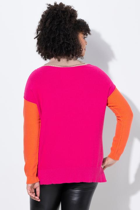 Produktbild Miamoda Pullover, oversized, Stehkragen, Colorblocking (50, 52)