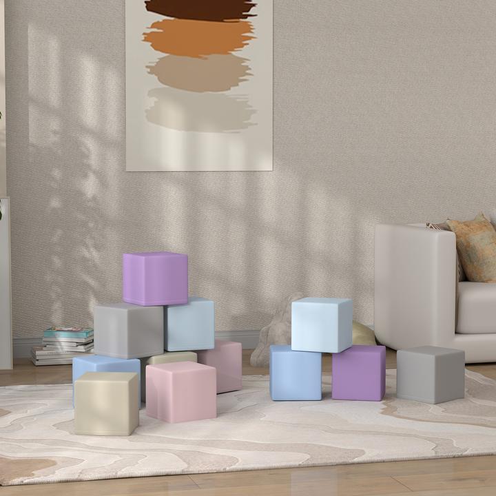 Image du produit Homcom Softbausteine Kunstleder, EPE Mehrfarbig