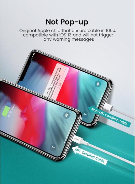 Produktbild Ugreen MFi -C auf -Ladekabel (1 m, USB 2.0, 18 W)