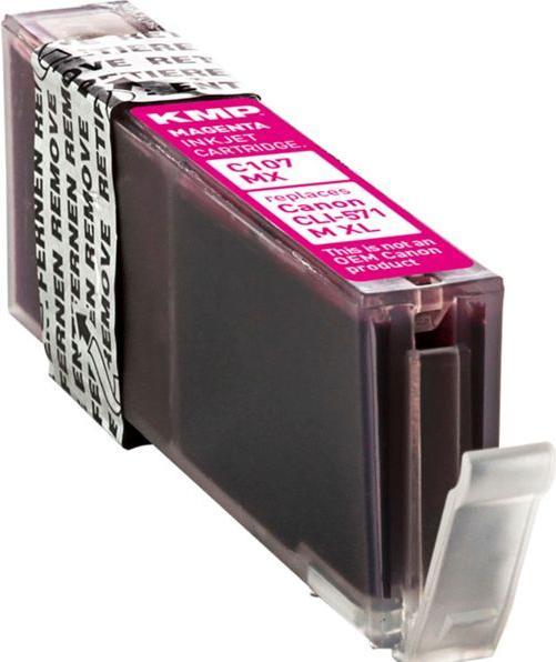 Immagine prodotto KMP C107MX Cartuccia d'inchiostro compatibile con Canon CLI-571 XL M (M)