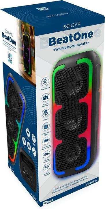 Actual product image Squeak Głośnik Karaoke Beatone Bluetooth 5.3 45w Radio Fm Microsd Aux USB USB-C Sq1009 (10 h)