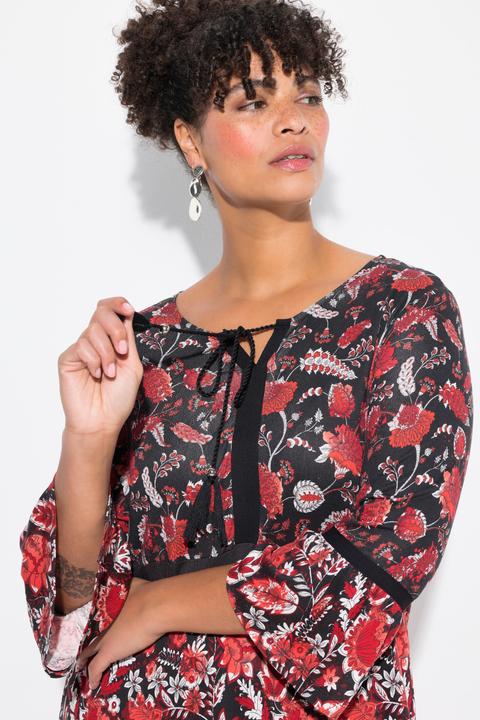 Produktbild Miamoda Jerseykleid, Musterstreifen, 3/4-Ärmel mit Volant (50)