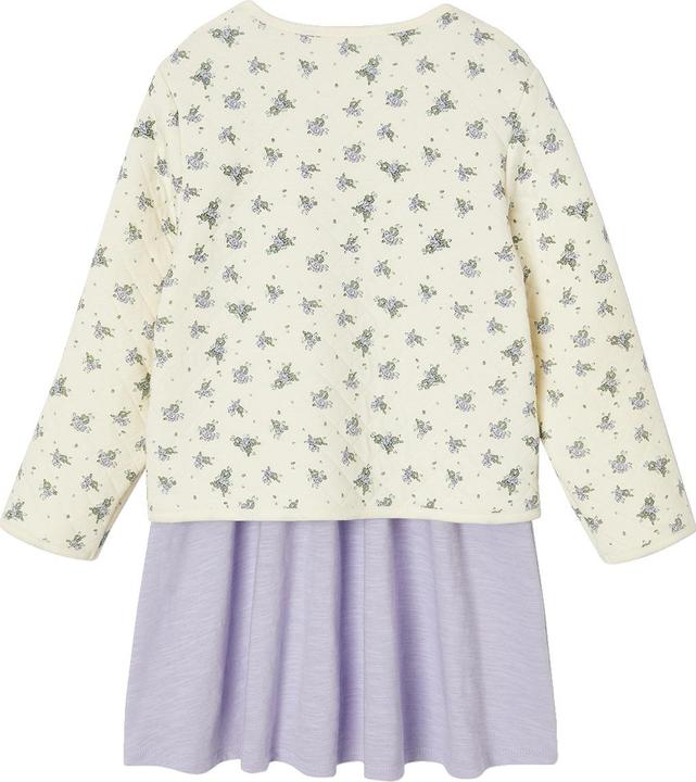 Produktbild Vertbaudet Mädchen-Set: Geblümte Jacke mit Steppnähten & Kleid (98)