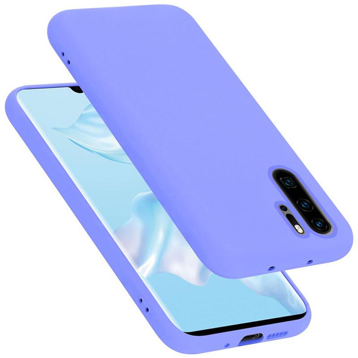 Cadorabo TPU Liquid Silicone Case Cover (Huawei P30 Pro), Smartphone Hülle, Violett