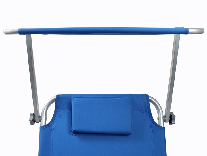 Productafbeelding VCM Ligstoel met wieltjes en zonnekap (165 cm)