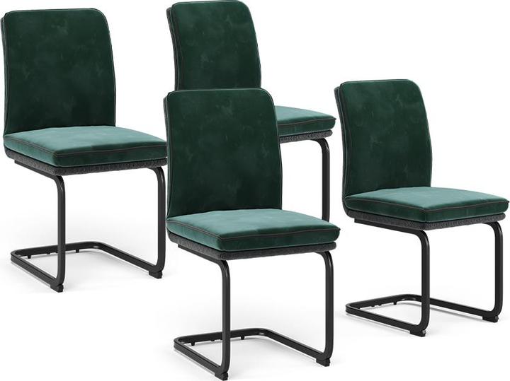 Produktbild Vicco Freischwinger Eleganza, Grün, 4er Set