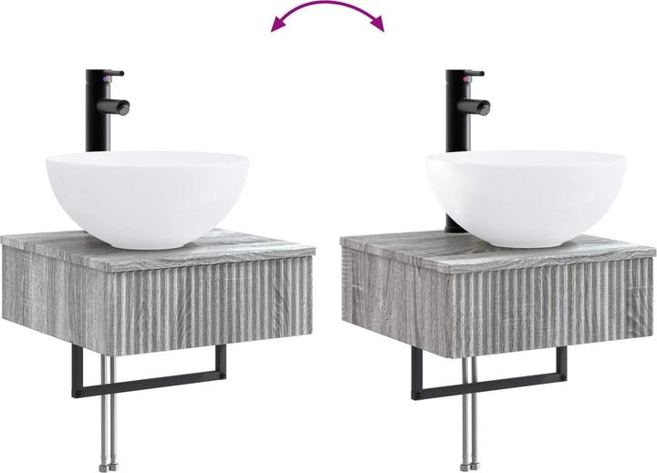 Actual product image vidaXL Wandmontiertes Waschbecken (405 mm, 410 mm)