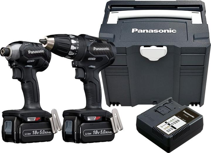 Panasonic Set combinato: trapano avvitatore a batteria EY74A3 + avvitatore a impulsi EY76A1