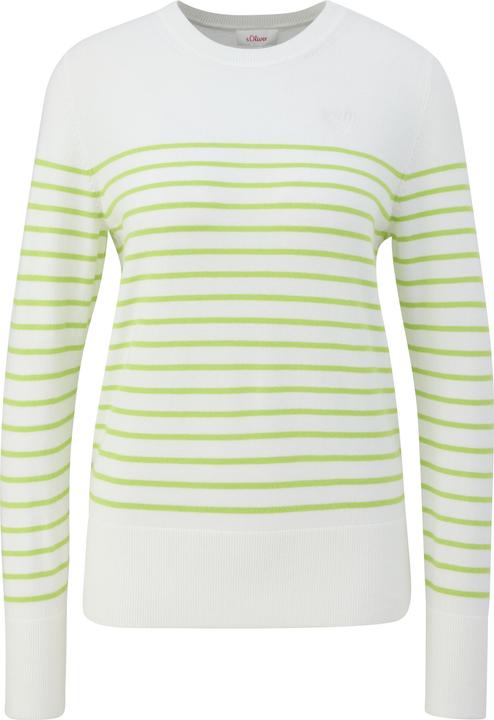 Produktbild s.Oliver Strickpullover Ringelpullover mit kleiner Stickerei (48)