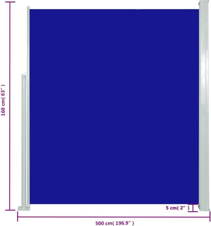 Produktbild vidaXL Balkon-Seitenmarkise (5 m)