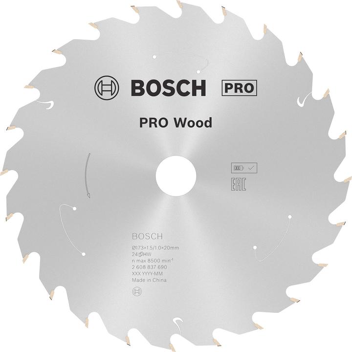 Actual product image Bosch Professional Zubehör PRO Wood cordless circular saw blade, 173 x 1.5 x 20 mm