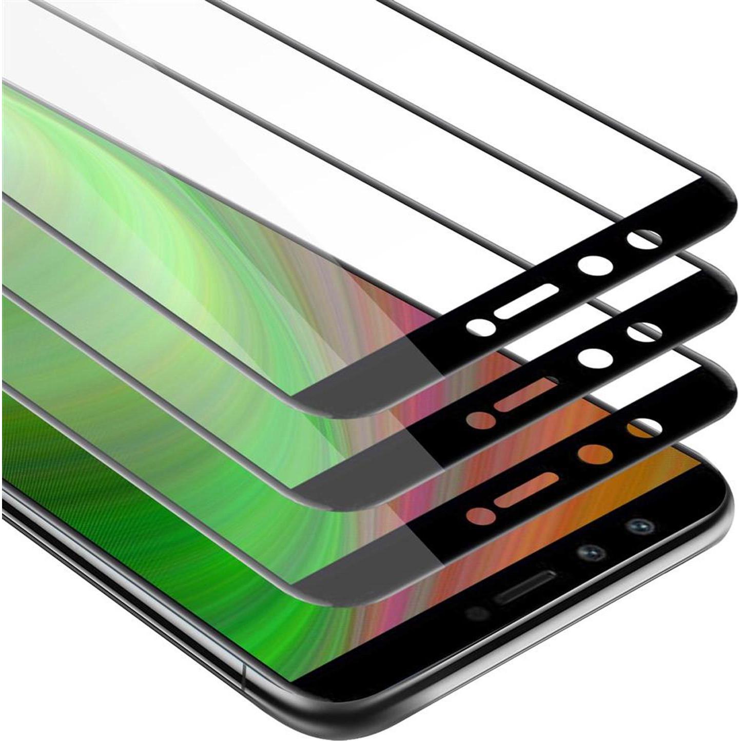 Cadorabo Vollbild Displayschutzglas (3 Stück, Honor 9 Lite), Smartphone Schutzfolie, Weiss