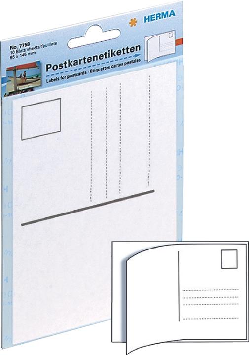 Produktbild HERMA Postkarten-Etiketten
