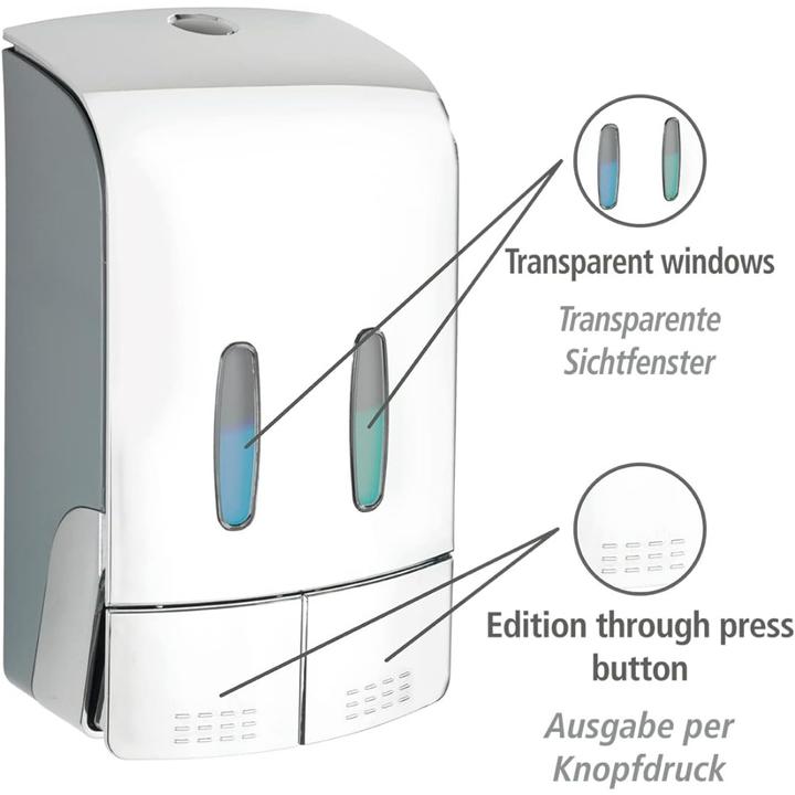 Actual product image Wenko 2-chamber desin. Soap dispenser
