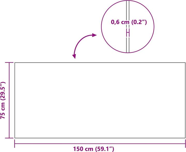 Produktbild vidaXL Boden Schutzmatte (0.60 cm)