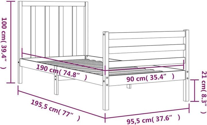 Produktbild vidaXL Domenik (90 x 190 cm)