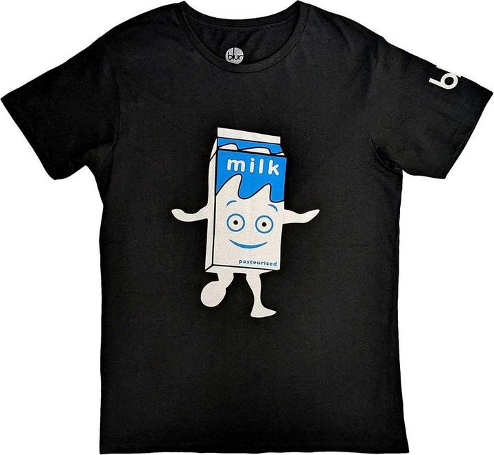 Actual product image Blur Unisex Adult Milky Sleeve Print T-Shirt (M)