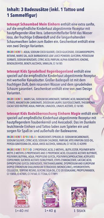 Image du produit Tetesept Monde Licorne, 3 pcs (Bain moussant)