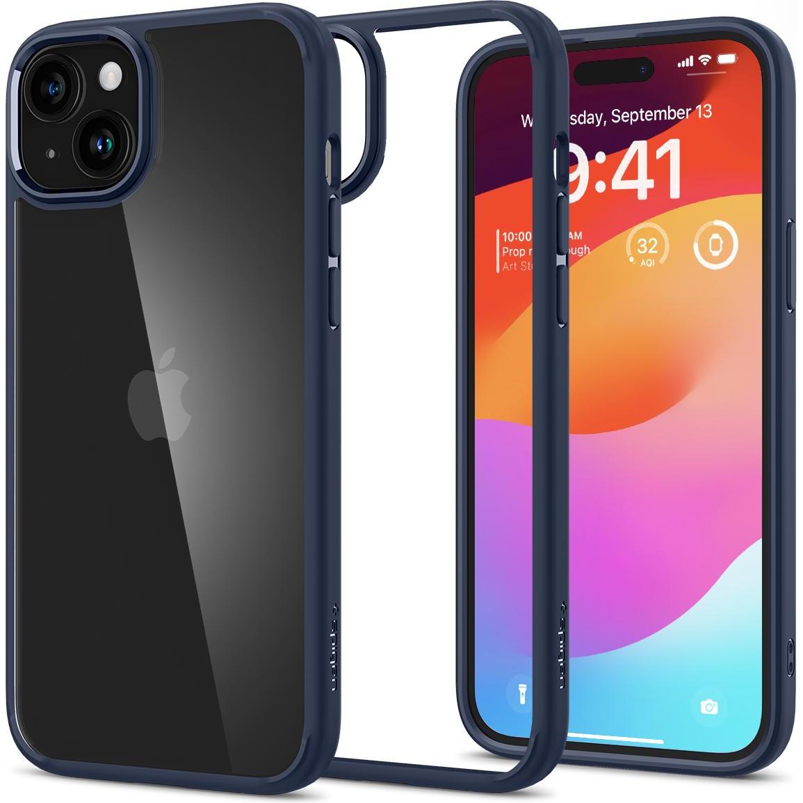 Spigen ACS06659 (Apple iPhone 15 Plus), Smartphone Hülle, Blau
