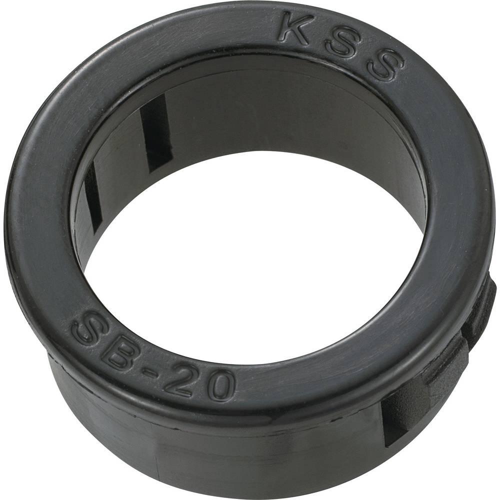 Tru Components, Leitungsführung Zubehör, TC-SBR20203 Kabeldurchführung Klemm-Ø (max.) 15.9 mm Plattenstä