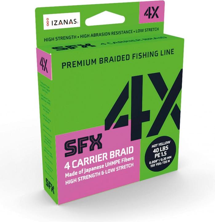 Immagine prodotto Sufix 4x SFX Carrier Braid – 275m (7.40 kg, 0.12 mm)