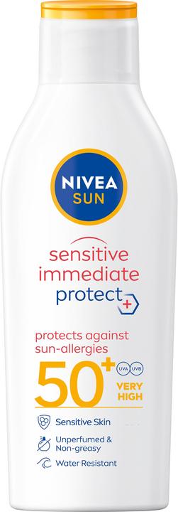 NIVEA Sensitive Immediate Protect Sun-Allergy Lotion SPF 50+ (Sonnencreme, SPF 50+, 200 ml)