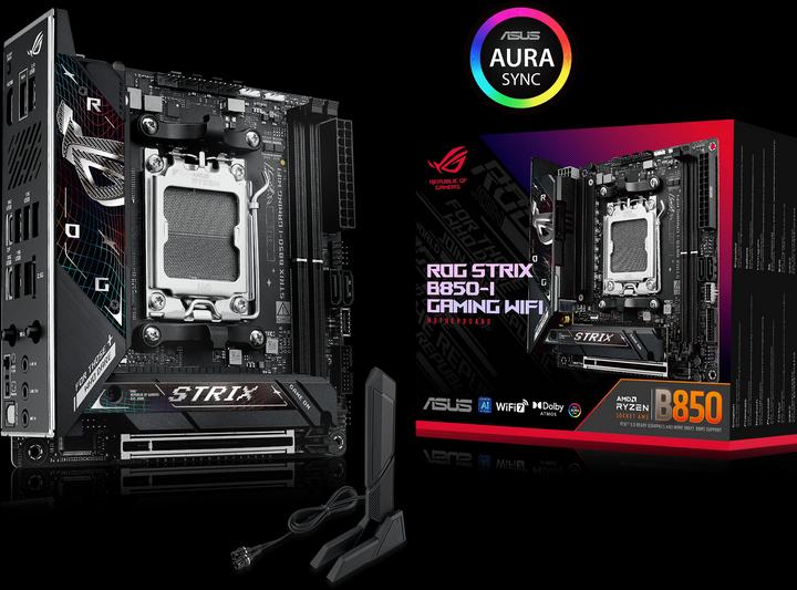 Produktbild ASUS ROG STRIX B850-I GAMING WIFI (AM5, AMD B850, Mini-ITX)