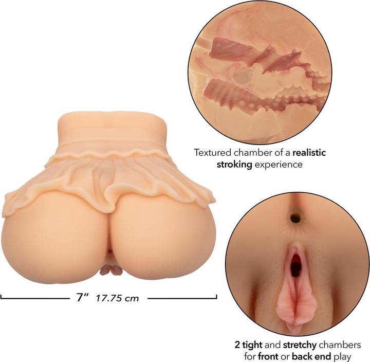 Actual product image CalExotics The Peep Show Girl Double Realistic Masturbator, Flesh