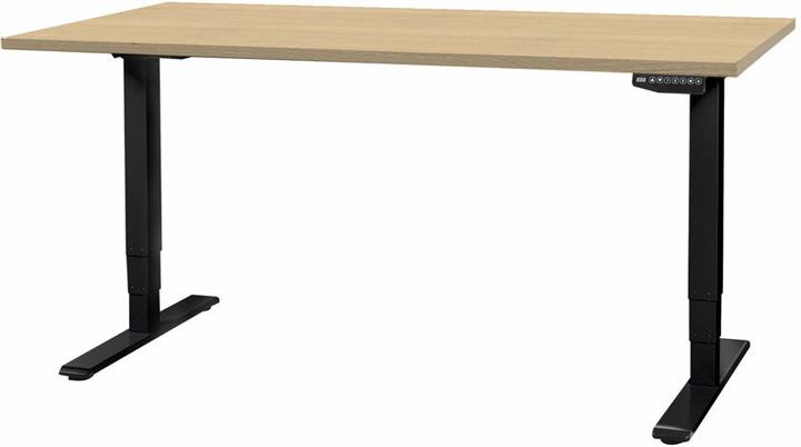 Immagine prodotto Contini höhenverstellbarer Bürotisch 160 x 80 cm Ahorn Natur / Gestell schwarz