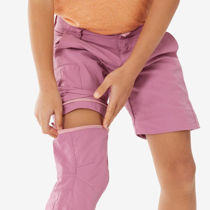 Immagine prodotto Quechua Zip-Off-Hose MH500 Kinder Gr. 92–116 Bergwandern rosa (98)