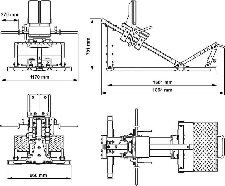 Image du produit ATX Compact Leg Press Combo / Machine à squats Hackenschmidt