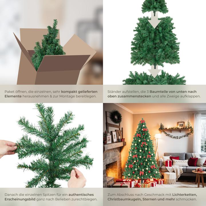 Produktbild tectake Künstlicher Weihnachtsbaum Dasher, naturgetreue Optik (230 cm)