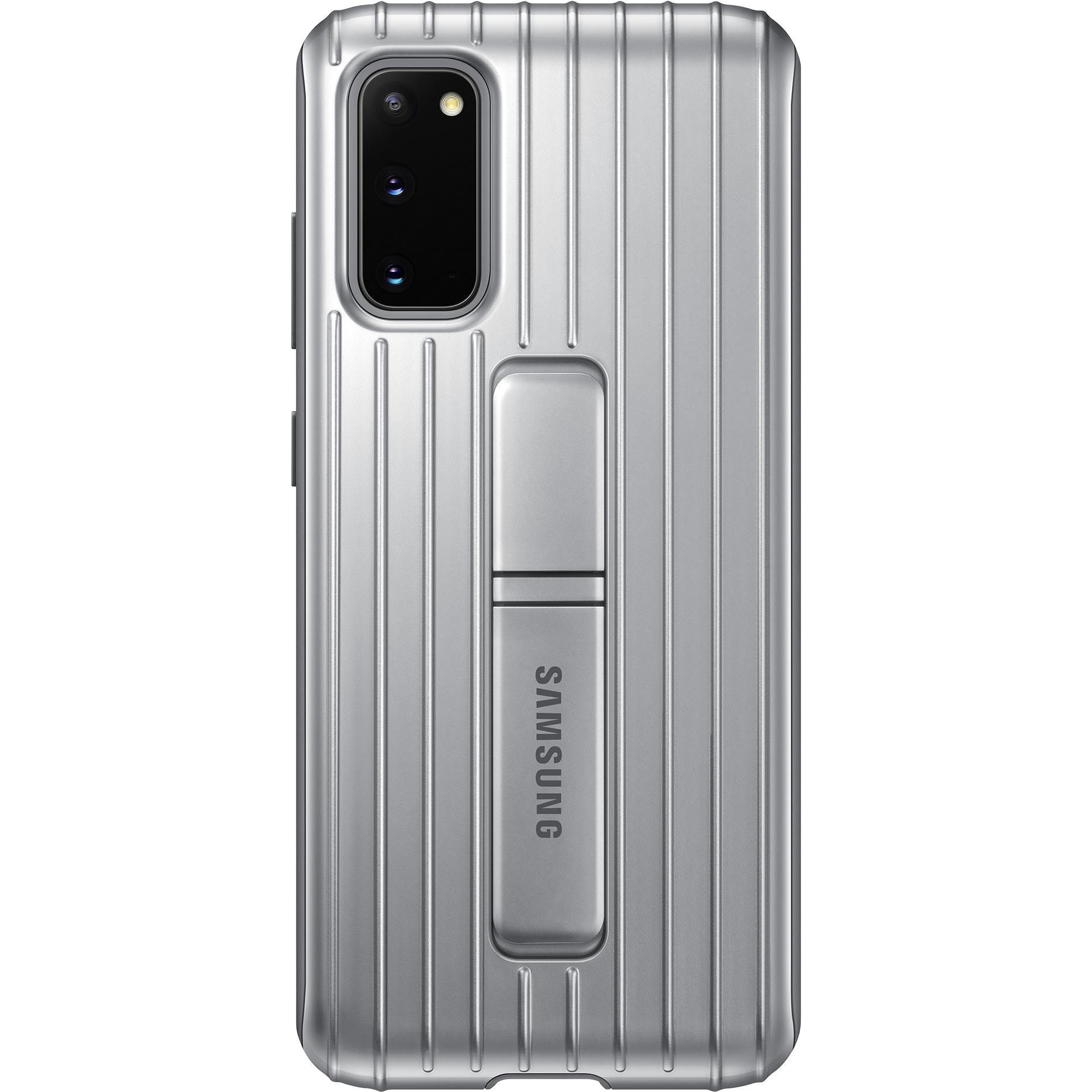 Samsung Protective Standing Cover (Samsung Galaxy S20+), Smartphone Hülle, Silber