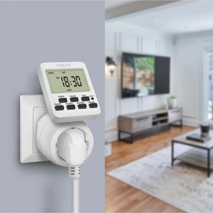 Produktbild LogiLink Digitale Zeitschaltuhr mit drehbarem Display